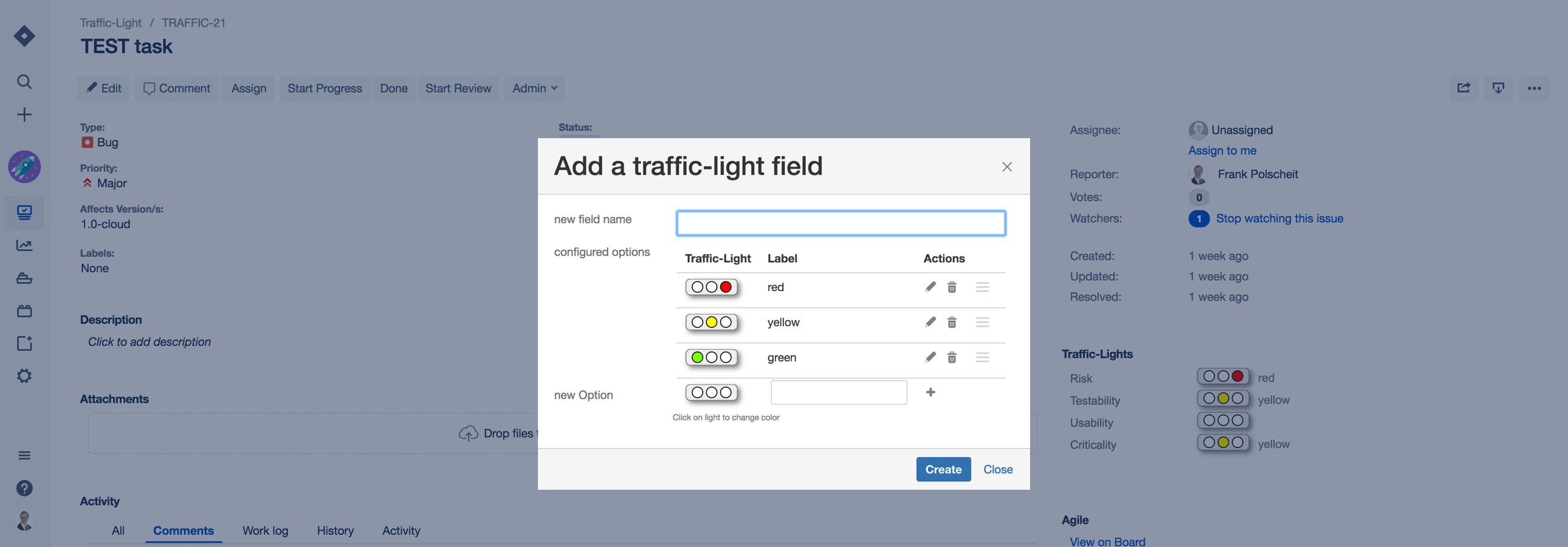 Traffic-Lights for Jira screenshot 1