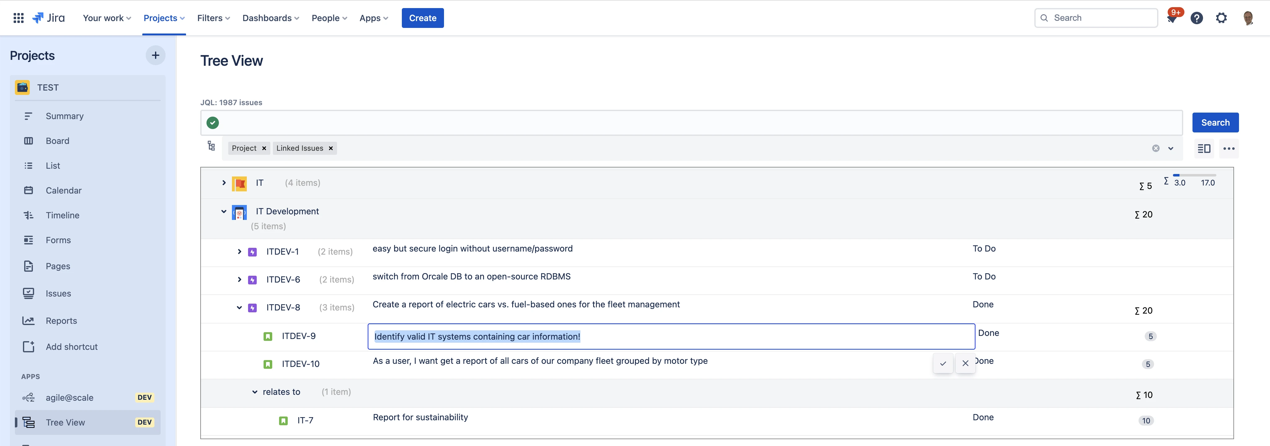 Tree-View for Jira screenshot 1